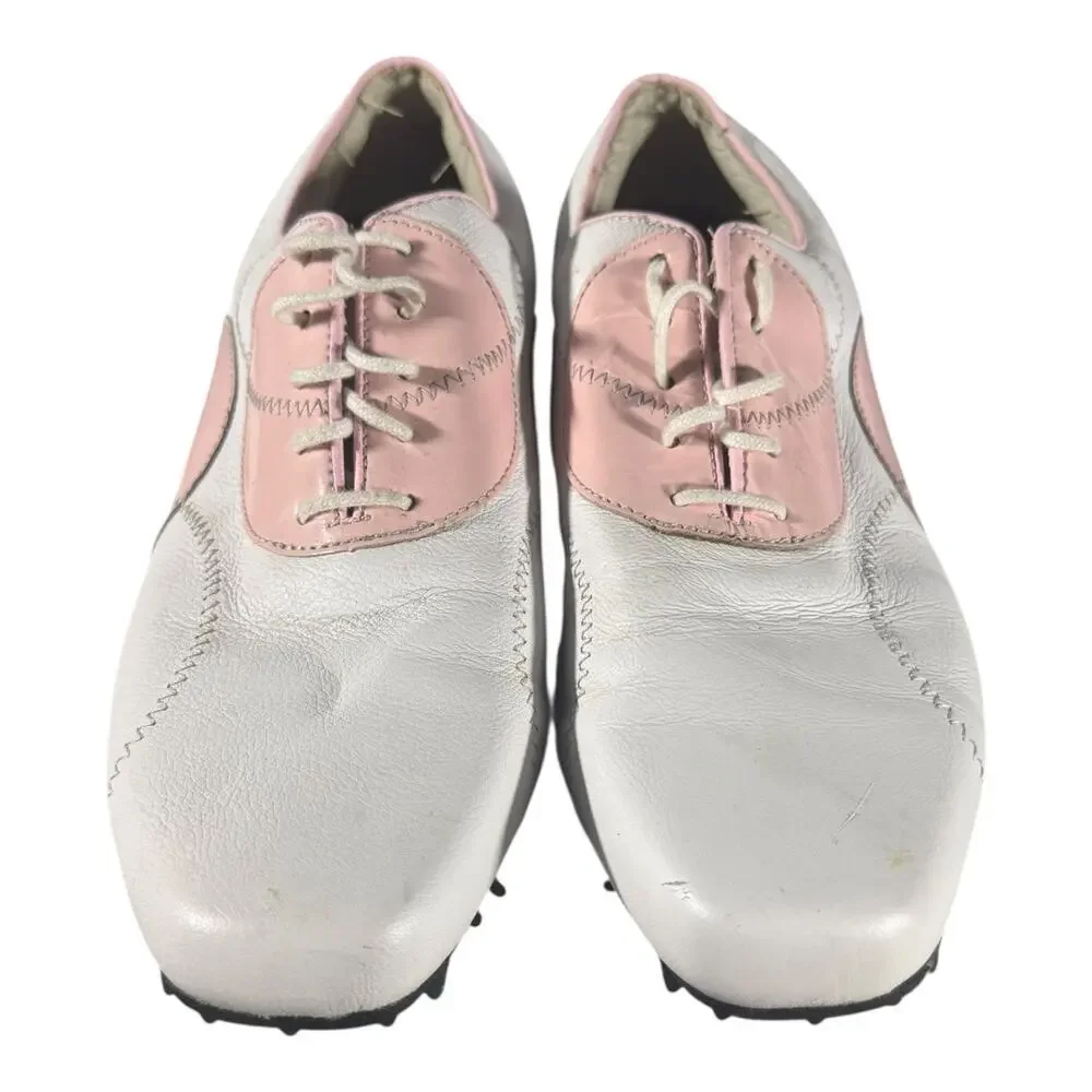 FootJoy LoPro Collection Women's Leather Golf Shoes White Pink Size 10M - Picture 4 of 9